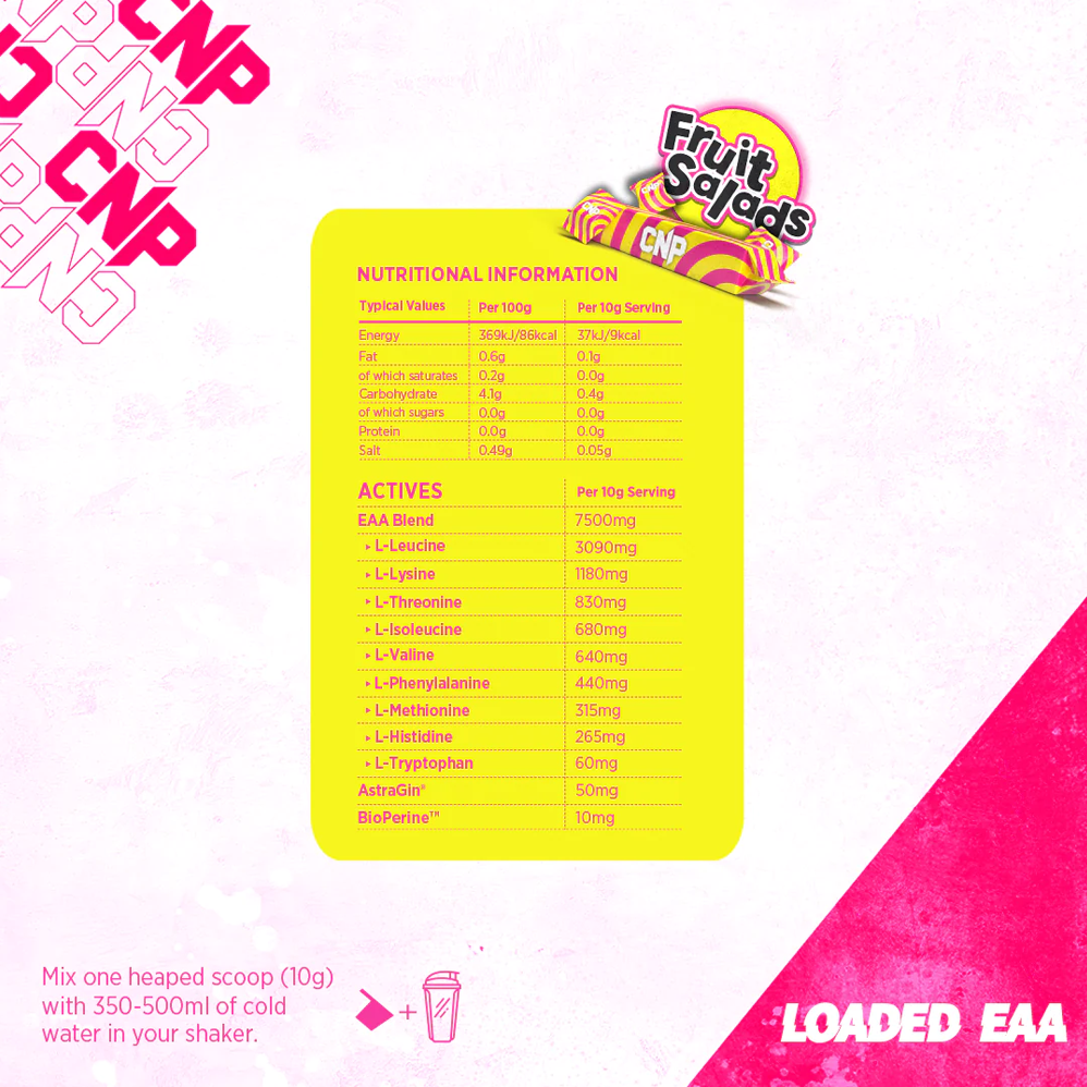 CNP-täytetyt EAA-rasvahapot - 300 g hedelmäsalaatit