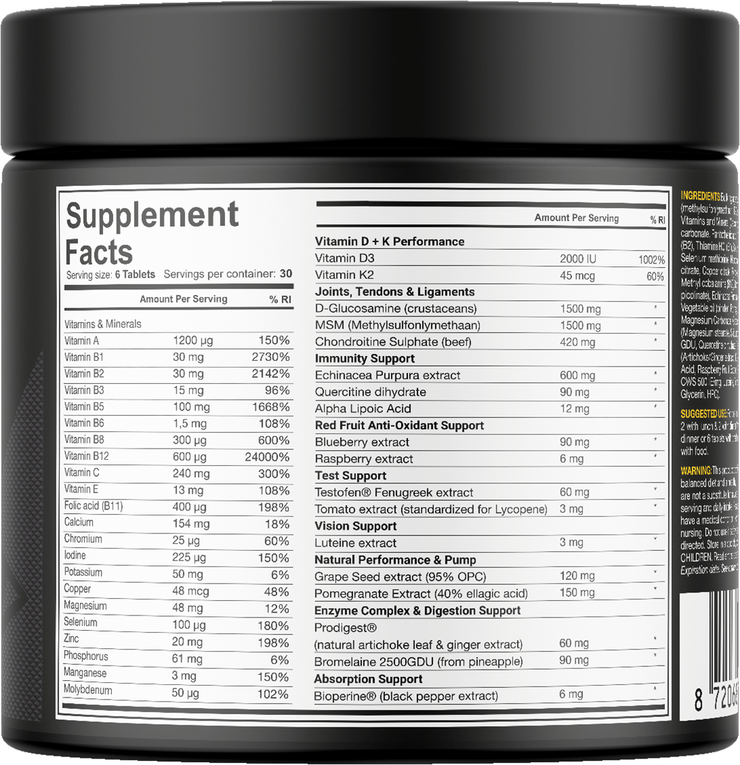 Dedicated Nutrition Alpha Triad - 180 tablettia 