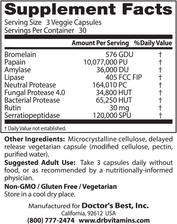 DrB0184 Proteolyyttiset entsyymit - 90 kasviskapselia