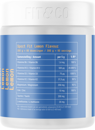 Fit &amp; Co Sport Fit Magnesium vitamiineilla - 300 g