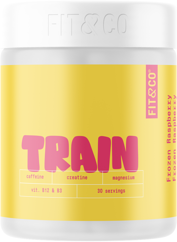 Fit &amp; Co Train Pre-Workout - 300 g - Jäädytetty vadelma