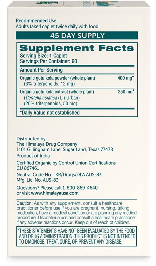 Himalajan Gotu Kola Mandukaparni - 60 kapselia