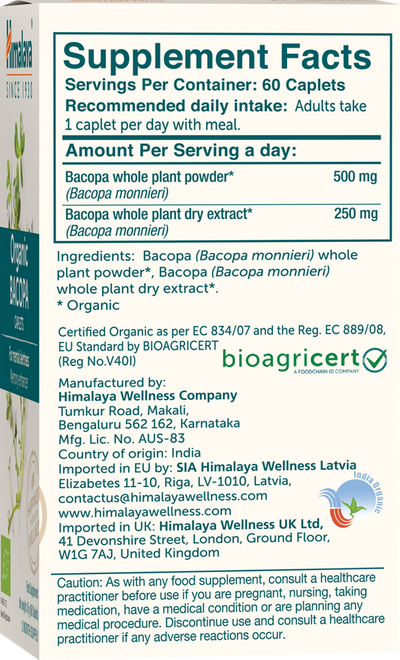 Himalajan luomubacopa - 60 kaps.