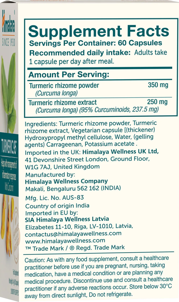 Himalajan kurkuma 95 - 60 kaps.