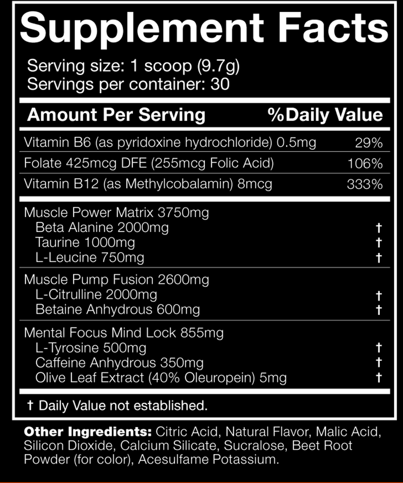 JNX The Shadow Pre-Workout - 270 g Sininen Vadelma