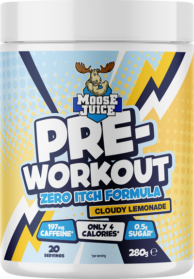 Muscle Moose Pre-Workout Zero Itch Formula - 20 annosta Sameaa Lemonadea