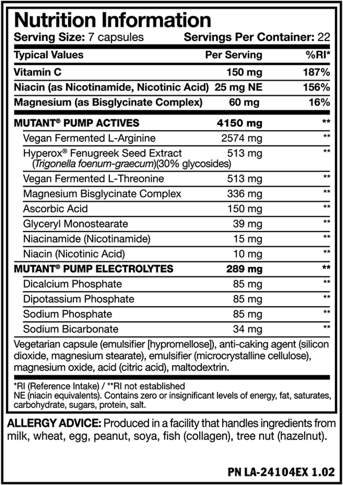 Mutant Pump - 154 kaps.