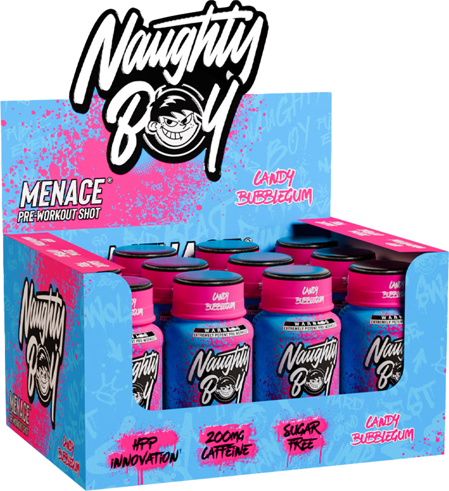Naughty Boy Menace -harjoitusta edeltävä shotti - 12 x 60 ml karkkipurukumia (kopio)