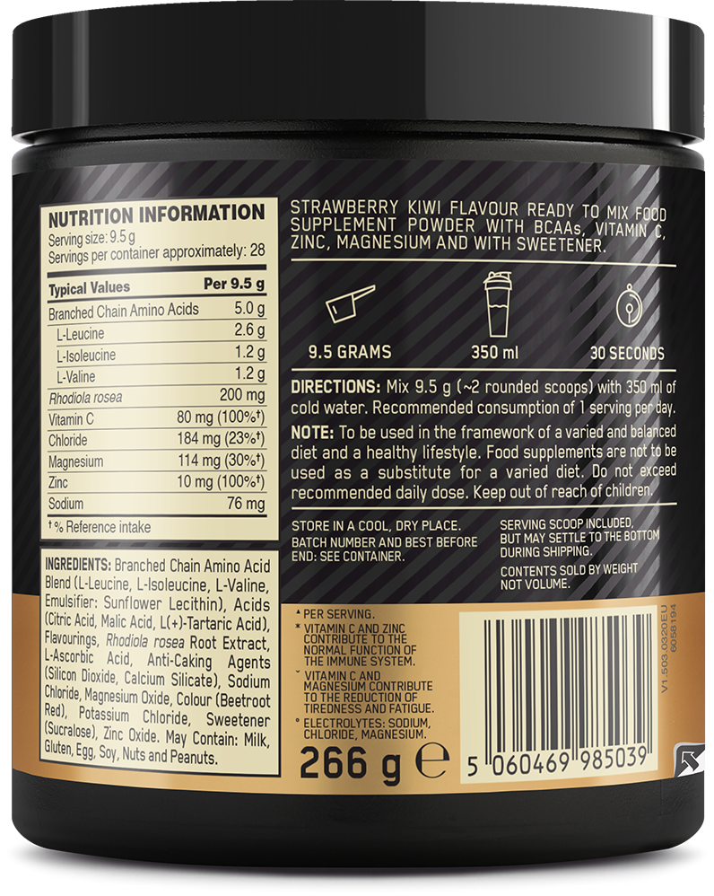 Optimum Nutrition Gold Standard BCAA Train + Sustain - 266 g Strawberry Kiwi
