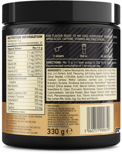 Optimum Nutrition Gold Standard Pre-Workout - 330 g kiivi