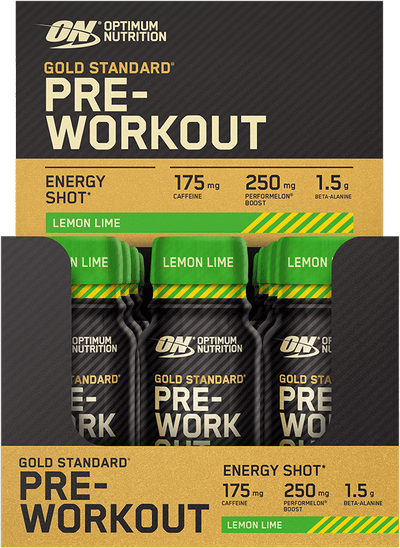 Optimum Nutrition Gold Standard Pre-Workout Shot - 12 x 60 ml Sitruuna-Lime