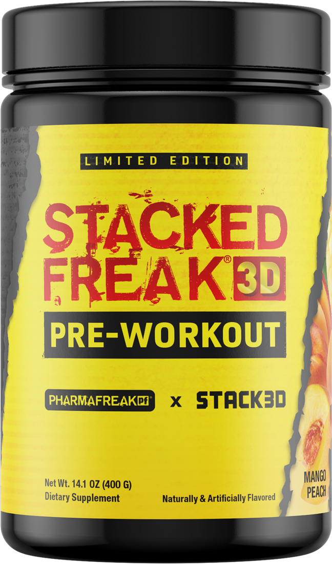 PharmaFreak Stacked Freak 3D treenin edeltävä lisäravinne - 400 g - Mango-persikka