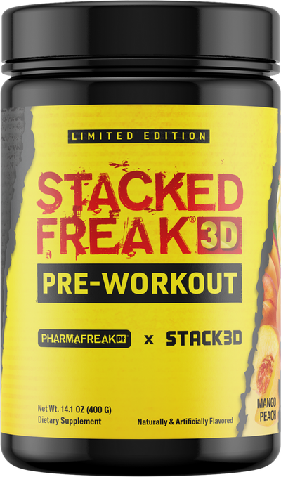 PharmaFreak Stacked Freak 3D treenin edeltävä lisäravinne - 400 g - Mango-persikka