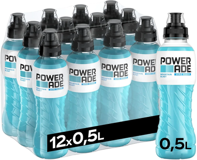 Powerade Zero Sugar - 12 x 500ml Mountain Blast