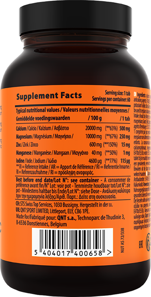 QNT kalsium-magnesium-sinkki - 60 välilehteä