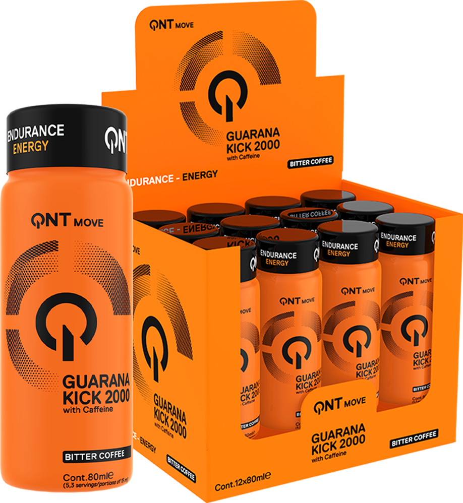 QNT Guarana Kick 2000 mg - 12 x 80 ml - Katkera kahvi