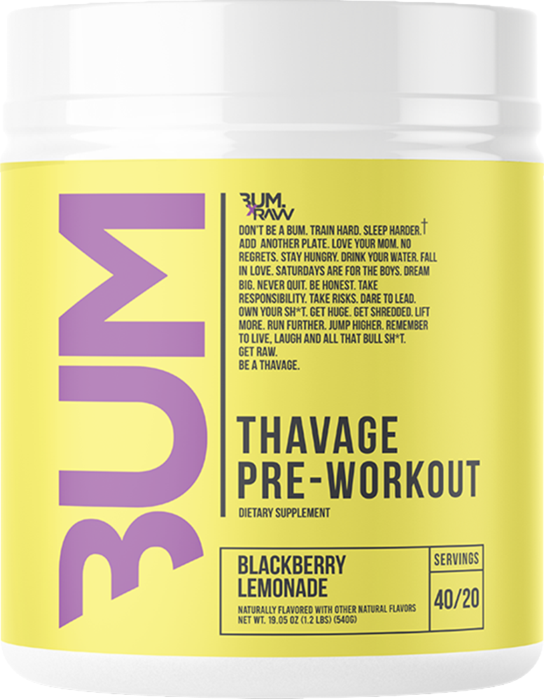 RAW CBUM Thavage Pre-Workout - 40 annosta karhunvatukkalimonadia