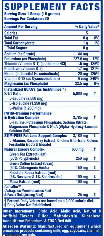 RCSS Amino-Tone + Energy - 450 g 50/50 Tea
