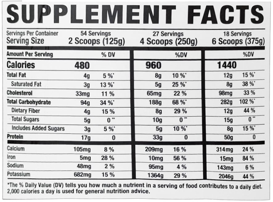 RCSS King Mass XXL - 6800 g - Maitosuklaa