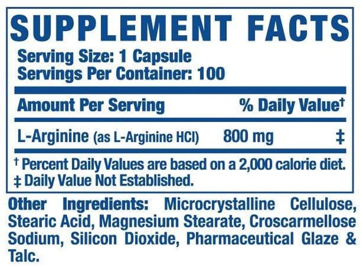 RCSS L-Arginine XS 100 caps