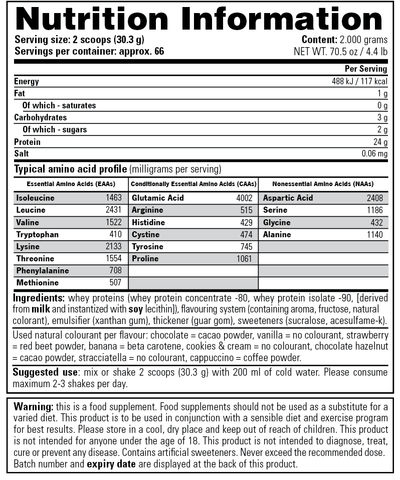 Stacker2 100% Whey - 908 g Stracciatella