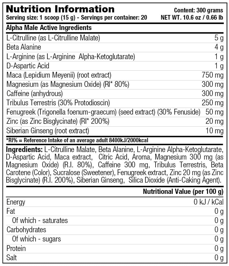 Stacker2 Alpha Male - 300 g trooppisia hedelmiä