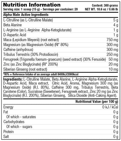 Stacker2 Alpha Male - 300 g Sitruuna-Lime