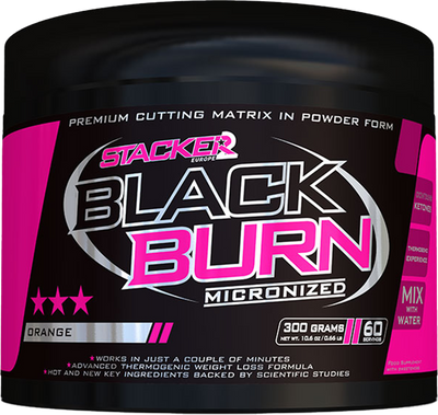 Stacker2 Black Burn Micronised - 300 g Orange