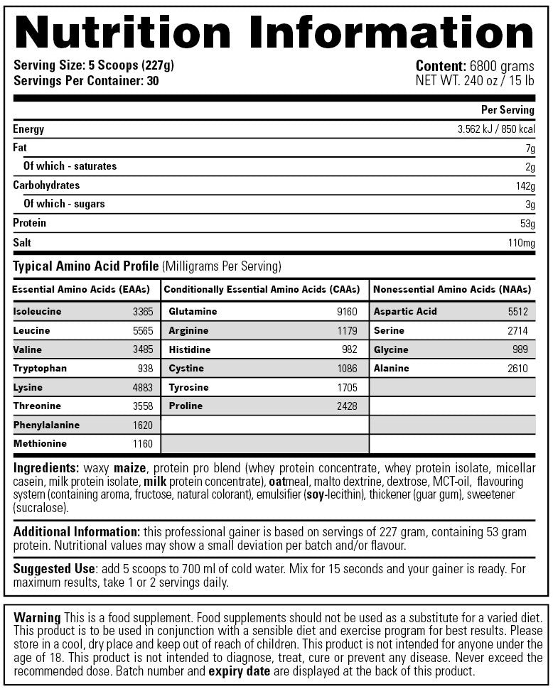 Stacker2 Jättimäinen Massanlisääjä - 2270 g Vanilja