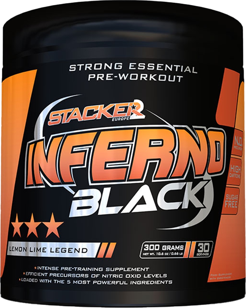 Stacker2 Inferno Black - 300 g sitruuna-lime-legenda