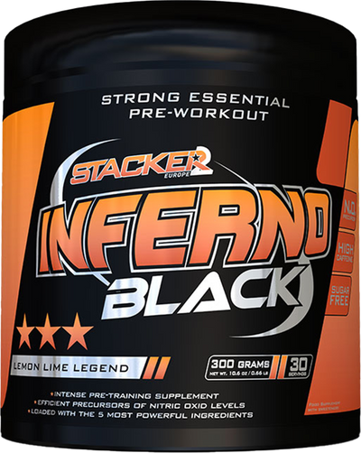 Stacker2 Inferno Black - 300 g sitruuna-lime-legenda