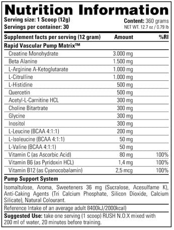 Stacker2 Rush NOX - 360 g hedelmäpunssi